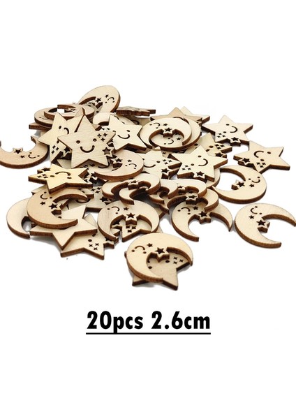 B012-20 Adet Tarzı Dıy Doğal Ahşap Bitmemiş Ahşap Asılı Süsler Kolye Dıy Sanat Çocuklar Için Kesikler Gfits Kardan Adam Noel Süslemeleri (Yurt Dışından)