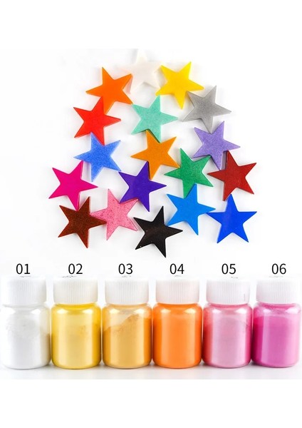 No.17 Stili Inci Tozu Boya Epoksi Reçine Kalıp Pigment Dıy Silikon Takı Yapımı Uv Epoksi Tırnak Boya Pigment Inci Renklendirici Boya Nail Art (Yurt Dışından)