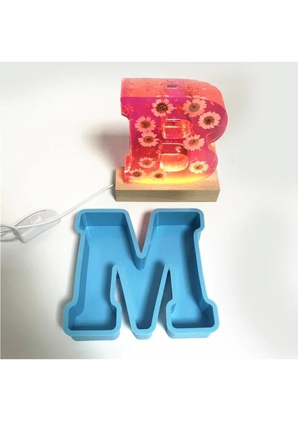M Tarzı Epoksi Reçine Alfabe Kolye Mum Modeli Için Büyük Boy Mektup Reçine Kalıp Dıy Silikon Kalıp (Yurt Dışından) fırsatları