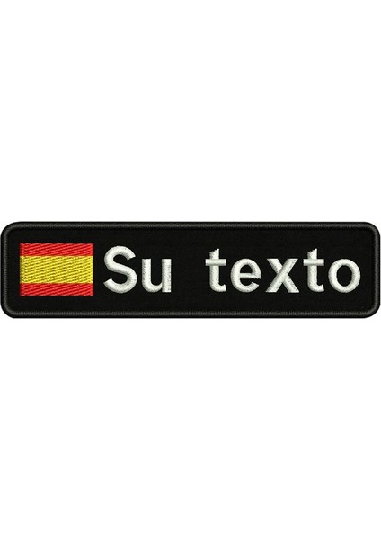 Sarı-Velcro Tarzı Ispanyol Bayrağı Ispanya 10X2.5 cm Nakış Özel Ad Metin Yama Çizgili Rozet Demir On Veya Velcro Destek Yamaları Sırt Çantası Şapka (Yurt Dışından)