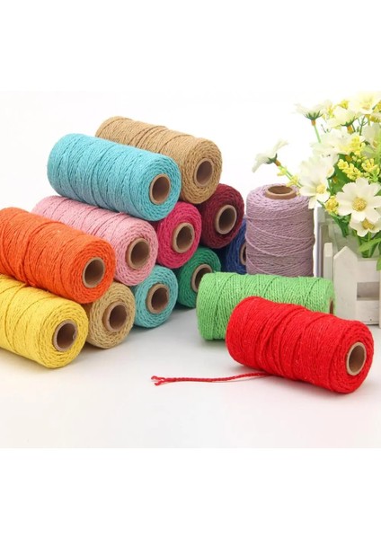 Açık Mor Beyaz Stil Halat Bükülmüş Kordon 100% Pamuk Ip Renkli Sicim Makrome Kordon Dize Iplik Parti Düğün Dekorasyon Aksesuarı Için Dıy Kordon (Yurt Dışından) fiyatları