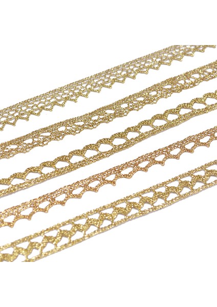 BB10 Tarzı 5 Yard Yards Dıy Altın Gümüş Dantel Trimler Nakış Kumaş Dantel Şerit Düğün Şenlikli Parti Hediye Paketleme Konfeksiyon Aksesuar Çiçek (Yurt Dışından) modelleri