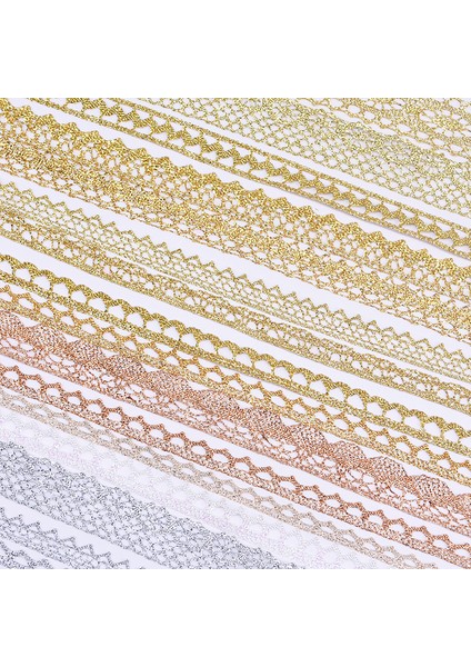 BB10 Tarzı 5 Yard Yards Dıy Altın Gümüş Dantel Trimler Nakış Kumaş Dantel Şerit Düğün Şenlikli Parti Hediye Paketleme Konfeksiyon Aksesuar Çiçek (Yurt Dışından) fırsatları