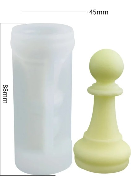 Piyon Stili Dıy Mum Silikon Satranç Kalıbı Reçine Kalıpları Yaratıcı Aromaterapi Mum Alçı Çikolatalı Sabun Yapımı Ev Dekorasyonu (Yurt Dışından)