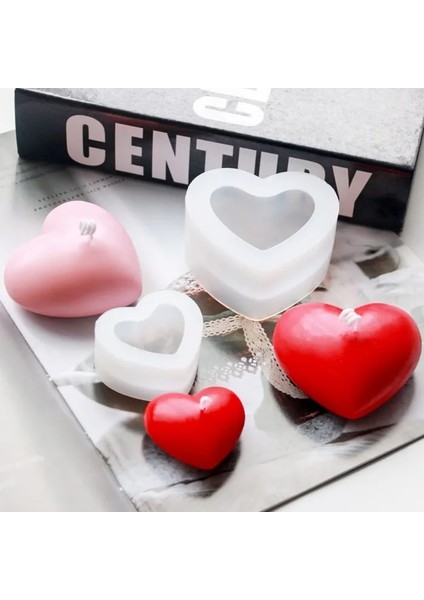 5cm Tarzı 3D Kalp Silikon Mum Kalıp Soya Balmumu Uçucu Yağ Aromaterapi Mum Malzeme Balmumu Diy Sabun Kalıpları Hediyeler (Yurt Dışından) fiyatları