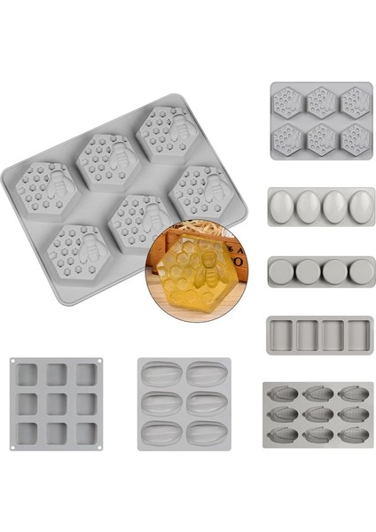 No.2 Tarzı 6 Parça Silikon El Yapımı Sabun Kalıbı Petek Buz Kalıbı Kalıbı Diy El Yapımı Sabun Kalıbı Mısır Kalıbı Parke Taşı El Yapımı Sabun Kalıbı (Yurt Dışından) fiyatları
