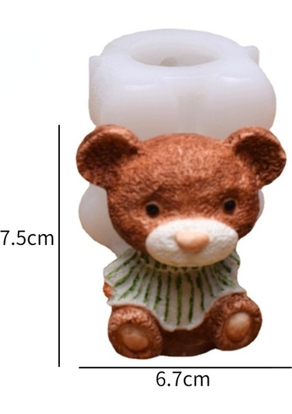 No.3 Tarzı Yeni Silikon Mum Kalıbı 3D Üç Boyutlu Ayı Silikon Kalıp Dıy Aromaterapi Mum Kalıbı Mum Yapımı Malzemeleri Sabun Kalıbı (Yurt Dışından)