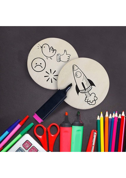 60MM 10 Adet Delik Stili Yok Adet Bitmemiş Yuvarlak Ahşap Dilimler, Dıy Ahşap Daire Diskler Düğün Noel Boyama Decortion Için Ahşap Dilim Disk (Yurt Dışından)