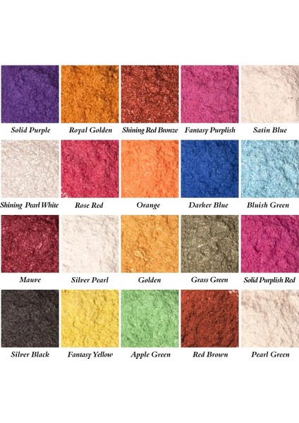50 Renk Stili Seısso 50 Renk Mika Tozu Pigment Saf Inci Epoksi Reçine Dudak Parlatıcısı Allık Nail Art Reçine Sabun Yapımı El Sanatları (Yurt Dışından) indirimleri