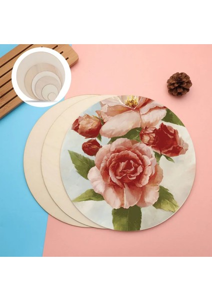 30 cm 3 Adet Tarzı Adet Yuvarlak Bitmemiş Ahşap Parçalar Ahşap Çemberler El Sanatları Projeleri Için Boş Plak Oyunlar Parti Malzemeleri Yapı Modeli (Yurt Dışından)