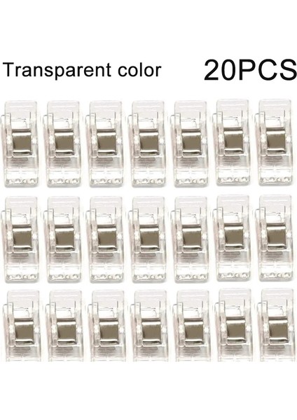 Şeffaf 20 Adet Tarzı Adet Dikiş Klipsleri Plastik Klipsler Kapitone Crafting Crocheting Örgü Güvenlik Klipleri Renkli Dikiş Bağlama Klipsi Aletler Erişim (Yurt Dışından)