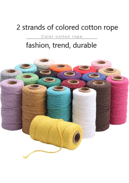 Leylak Rengi Stili % Pamuk Kordon Renkli Kordon Halat Bej Bükülmüş El Sanatları Makrome Dize Dıy Ev Tekstili Düğün Dekoratif Tedarik 100 Metre (Yurt Dışından)