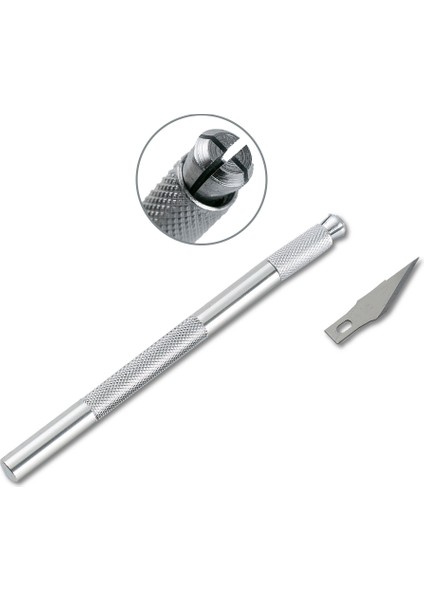 Gümüş 1 Takım Tarzı Oyma Metal Bıçak Dıy Sanat Kesme Aleti Zanaat Kesme Kinfe Bıçaklı Oyma Kesici Güvenlik Kesici Kağıt Bıçak Kesme Kalemi (Yurt Dışından)