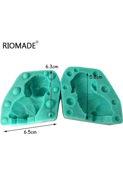 S0832XD Stili 3D Köpek Silikon Kalıp El Yapımı Mum Kil Sabun Kalıp Dıy Pişirme Çikolatalı Dondurma Mus Fondan Kek Dekorasyon Araçları (Yurt Dışından)