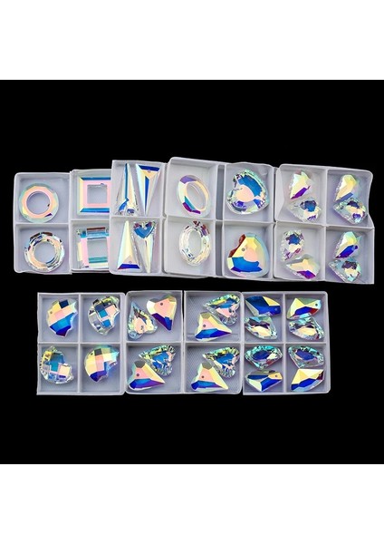 22 mm - 12 Adet Stil Çok Yönlü Kristal Cam Boncuklar Gevşek Boncuklar Mücevher Kristal Ab Tüm Stiller (Yurt Dışından)