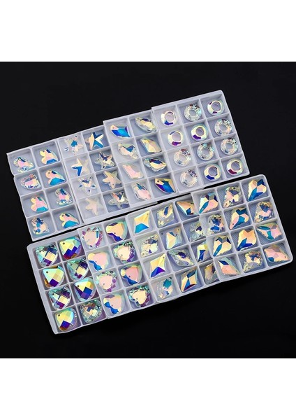 22 mm - 12 Adet Stil Çok Yönlü Kristal Cam Boncuklar Gevşek Boncuklar Mücevher Kristal Ab Tüm Stiller (Yurt Dışından)