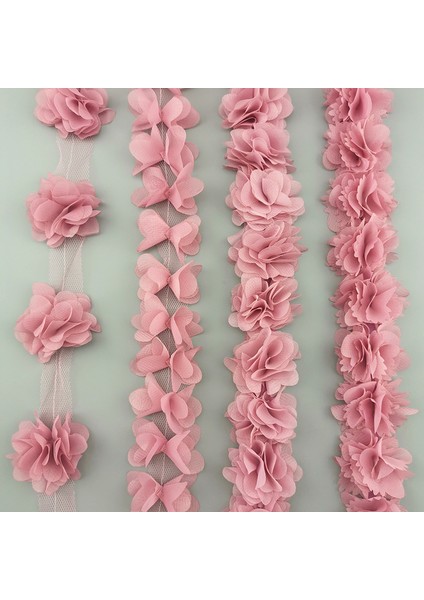 Bir Stil 50MM Genişlik Pembe Et Şifon Dantel Kumaş Dekorasyon Çiçek El Yapımı Dıy Hediye Şerit El Sanatları Dokunmamış Kumaş Alt Danteller (Yurt Dışından) modelleri