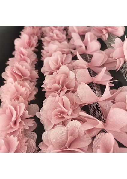 Bir Stil 50MM Genişlik Pembe Et Şifon Dantel Kumaş Dekorasyon Çiçek El Yapımı Dıy Hediye Şerit El Sanatları Dokunmamış Kumaş Alt Danteller (Yurt Dışından) fırsatları