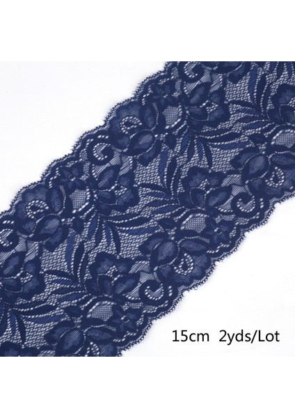 Donanma Tarzı 2 Yard 15 cm Streç Elastik Dantel Şerit Kumaş Dıy Konfeksiyon Aksesuarları Dikiş Trim Düğün Dekorasyon (Yurt Dışından)