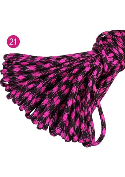 No.21 Tarzı 100FT Renkli Iplikler Çekirdekler Hayatta Kalma Için Paracord Araşüt Kordon Kordon Kamp Tırmanma Kamp Ip Yürüyüş Çamaşır Ipi (Yurt Dışından)