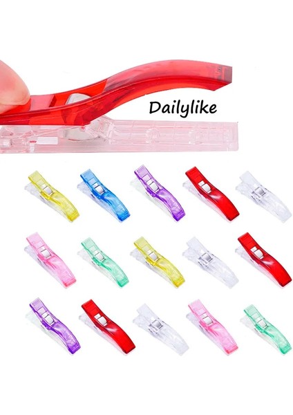 Rastgele Renk Stili Dailylike Yüksek Li Plastik Dikiş Klipleri Kumaş Kapitone Craft Dikiş Klipleri Dıy Patchwork Dikiş Aksesuarı (Yurt Dışından)