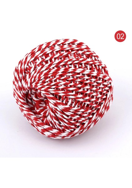02 Kırmızı Beyaz Stili 1.5 mm Çift Renk Pamuklu Fırıncı Halat Sicim El Yapımı Aksesuarlar Için Düğün Parti Dekorasyon Hediye Dıy Kordon Sarma (Yurt Dışından)