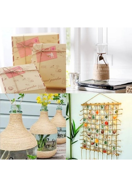 Doğal Stil Dıy Doğal Sisal Sicim 2mm Rustik Düğün Dekorasyon 50 Metre Jüt Sicim Ince Bükülmüş Jüt Halat Dize Kordon Noel (Yurt Dışından) fırsatları