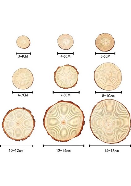 6-7cm 5 Adet Stil Kalın Doğal Çam Yuvarlak Bitmemiş Ahşap Dilimleri Ağaç Kabuğu ile Daireler Günlük Diskler Dıy El Sanatları Düğün Parti Boyama (Yurt Dışından) fırsatları