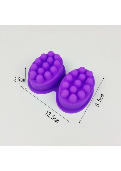 2 Boşluk Stili Sabun Yapımı Için Silikon Kalıplar 3D El Yapımı Silikon Sabun Masaj Terapisi Bar Kalıplama Tepsisi Oval Şekil Mum Kalıp Dıy Reçine El Sanatları (Yurt Dışından)