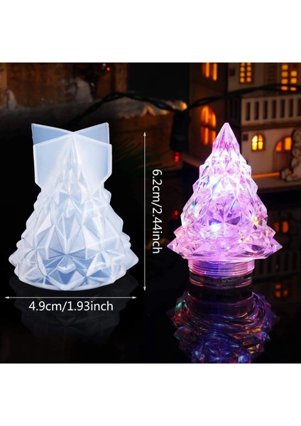 1 Kalıp Stili Yeni Noel Ağacı Silikon Mum Kalıbı Reçine Uv Epoksi Kalıpları Dıy Reçine El Sanatları El Yapımı Hediye Dekorasyon Ev Dekorasyonu Döküm Kalıp (Yurt Dışından)