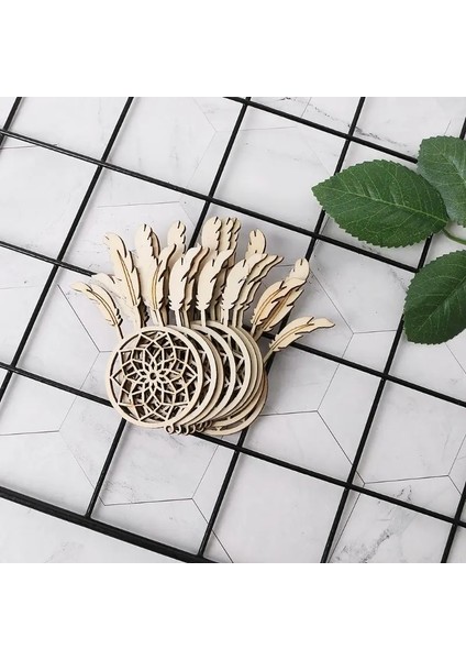 Lazer Kesim Ahşap Dreamcatcher Süsleme Ahşap Şekil El Sanatları Düğün Dekoru 19QB (Yurt Dışından) fiyatları