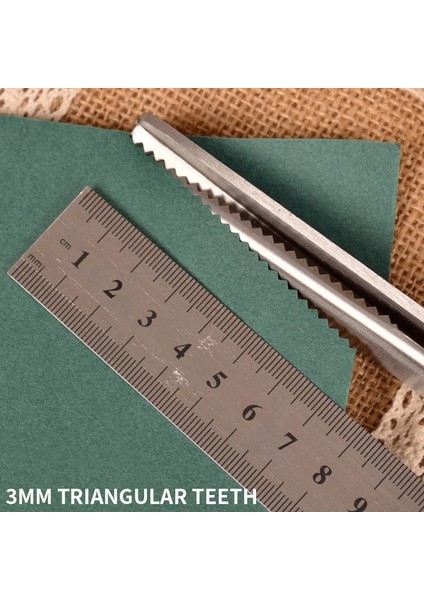 3mm Tarzı Paslanmaz Çelik Oyma Makası Saplı Profesyonel El Sanatları Terzilik Zig Zag Kesim Ors Dikiş Ors Kumaş (Yurt Dışından)
