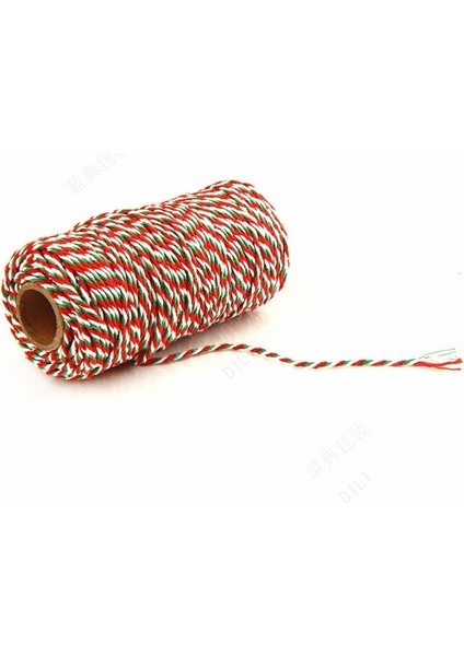 Stil 7 Stili Yüksek Li 1 Rulo Çok Renkli Metre 2mm Pamuklu Fırıncılar Sicim Dize Kordon Halat Rustik Ülke El Sanatları (Yurt Dışından)