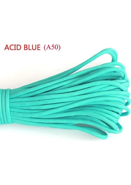 Asit Mavi Tarzı Aracord Paraşüt Kordon Ipi Mil Spec Tip Iıı 7 Strand Çekirdek 100 Ft Tırmanma Kamp Tokası Bilezik Için 27 Renk (Yurt Dışından)