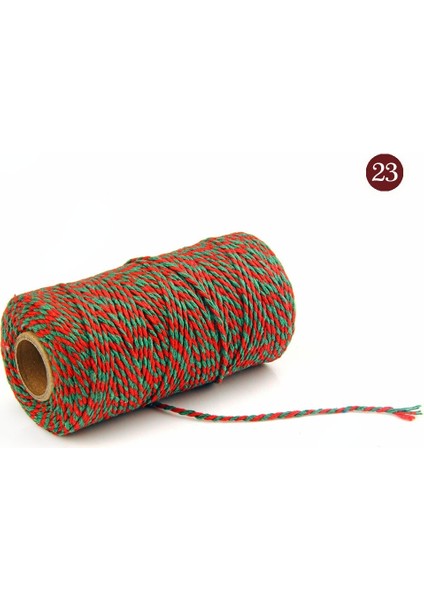 Kırmızı Yeşil Stil 100 M * 2 mm Çift Renkli Pamuk Fırıncılar Sicim Dize Pamuk Kordonlar Halat El Yapımı Noel Hediyesi Için Ambalaj Craft Dıy Hediye Paketi (Yurt Dışından)