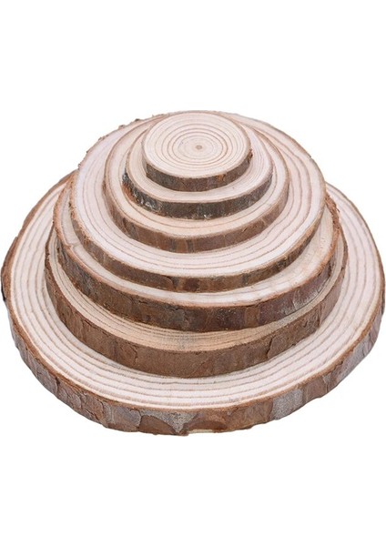 Stil B-10PCS 8cm Stili Adet Doğal Ağaç Kabuğu ile Yuvarlak Ahşap Dilimleri Bitmemiş Çam Daire Ahşap Süsler Düğün Parti Dıy Boyama Ahşap El Sanatları (Yurt Dışından) fırsatları