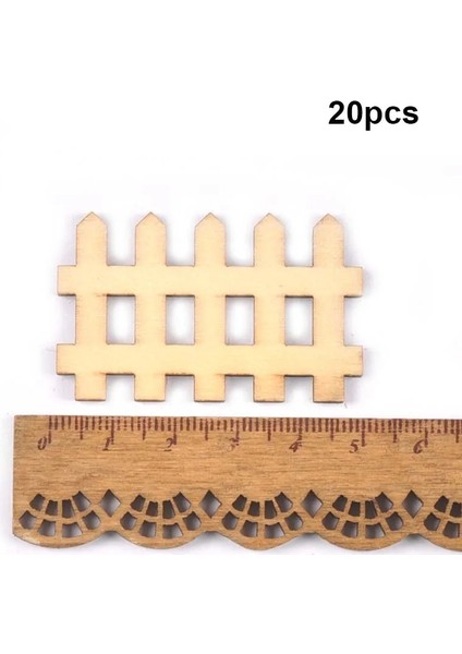 50MM 20 Adet Stil Adet Çit Şekli Ahşap Dilimleri El Sanatları Malzemeleri Dıy Scrapbookings Bitmemiş Ahşap Süslemeleri Ev El Yapımı Süsler (Yurt Dışından)