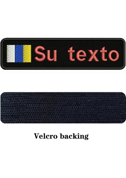 Gül Kırmızısı-Velcro Tarzı Kanarya Adaları Bayrağı 10X2.5 cm Nakış Özel Ad Metin Yama Çizgili Rozeti Demir On Veya Giysi Için Velcro Destek Yamaları (Yurt Dışından)