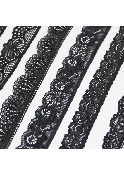 No.2 Tarzı (5 Metrelot) Siyah Streç Dantel Kumaş Iç Çamaşırı Dantelleri Trim Dıy El Sanatları Dikiş Kurdeleleri (Yurt Dışından) fiyatları