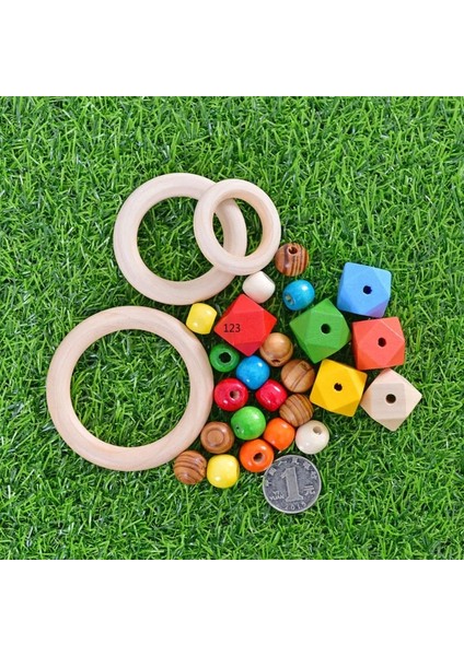 Çikolata Tarzı Doğal Ahşap Diş Çıkarma Boncuk Ahşap Halka Sopa Çocuk Çocuklar Dıy Ahşap Takı Yapımı El Sanatları Dreamcatcher Makrome Aksesuarları (Yurt Dışından) modelleri