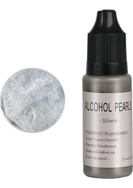 Gümüş 15ML Tarzı 60MLML Metalik Alkol Pigment Reçine Boya Alkol Bazlı Mürekkep Konsantre Boya Epoksi Reçine Renklendirici Reçine Döküm El Sanatları 1pc (Yurt Dışından)