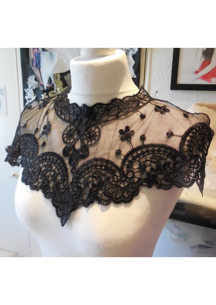 No.19 Tarzı Elbise Aplike Dantel Kumaş Bluz Kostüm Dekor Aksesuarları Dıy Yaka Yaka Dikiş Trimler Beyaz Siyah (Yurt Dışından) modelleri