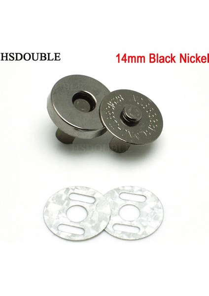 14 mm Siyah Nikel Stili 50 Parça Manyetik Çıtçıt Tokalar Düğmeler Çanta Çanta Cüzdan Craft Çanta Parçaları Aksesuarlar (Yurt Dışından)