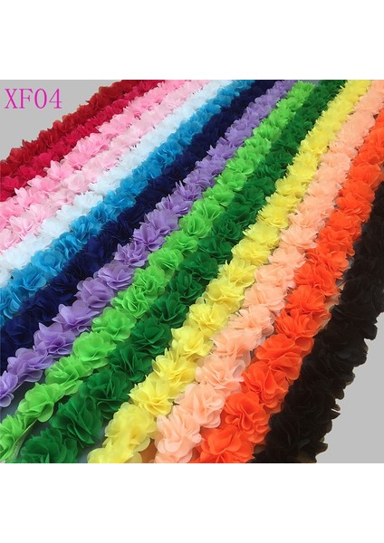 No.10 Tarzı 26 Çiçek 14 Renk 3D Şifon Çiçekler Dıy 5cm Genişlik Dantel Trim Dantel Kurdele Dekorasyon Giysi Aksesuarları XF04 (Yurt Dışından)