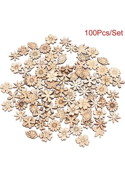 Açık Yeşil Tarzı Çanta Karışımı Ahşap Parçalar Yaratıcı Çiçek Yaprakları Kesikler Dilim Dıy Ahşap Sanat Dekorasyonu Için Ev Partisi Doodle Scrapbooking (Yurt Dışından) fiyatları