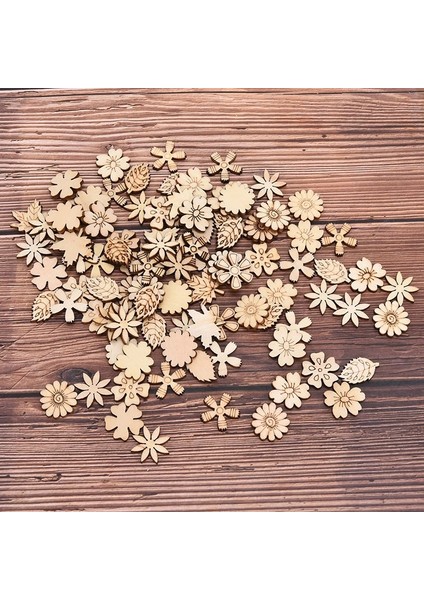 Açık Yeşil Tarzı Çanta Karışımı Ahşap Parçalar Yaratıcı Çiçek Yaprakları Kesikler Dilim Dıy Ahşap Sanat Dekorasyonu Için Ev Partisi Doodle Scrapbooking (Yurt Dışından) modelleri