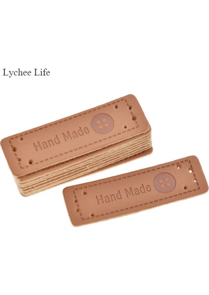 Tarzınıza Uygun Özel Baskı Lychee Life El Yapımı Dikiş Giysi Etiketleri El Yapımı Kabartmalı Pu Deri Etiket Etiketleri Kot Çanta Diy El Sanatları (Yurt Dışından) indirimleri
