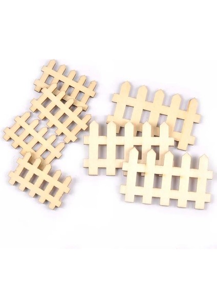 50MM 20 Adet Stil Adet Çit Şekli Ahşap Dilimleri El Sanatları Malzemeleri Dıy Scrapbookings Bitmemiş Ahşap Süslemeleri Ev El Yapımı Süsler (Yurt Dışından)