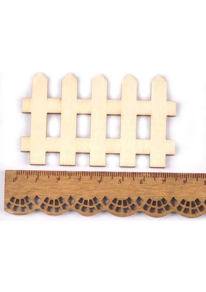 50MM 20 Adet Stil Adet Çit Şekli Ahşap Dilimleri El Sanatları Malzemeleri Dıy Scrapbookings Bitmemiş Ahşap Süslemeleri Ev El Yapımı Süsler (Yurt Dışından)