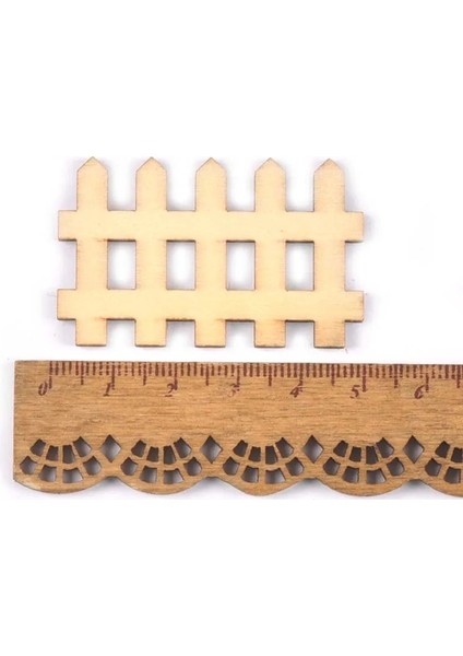50MM 20 Adet Stil Adet Çit Şekli Ahşap Dilimleri El Sanatları Malzemeleri Dıy Scrapbookings Bitmemiş Ahşap Süslemeleri Ev El Yapımı Süsler (Yurt Dışından)